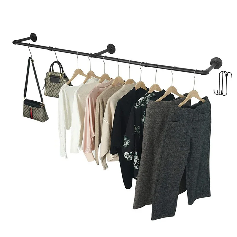 Modern Wall Coat Rack Industrial Luxury Clothes Hanger Iron Storage Minimalism Room Shelf Interior Aesthetic Room Furniture