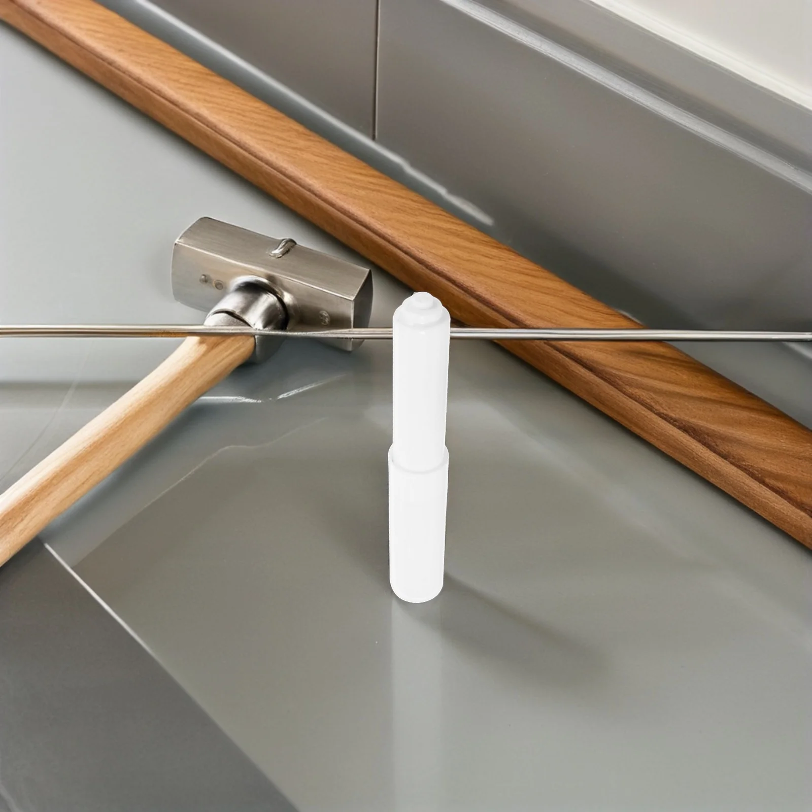 

4pcs Replacement Rod For Toilet Paper Holder Plastic Spring Loaded White Roller Spindle Bathroom Tissue Dispenser Fix Roll