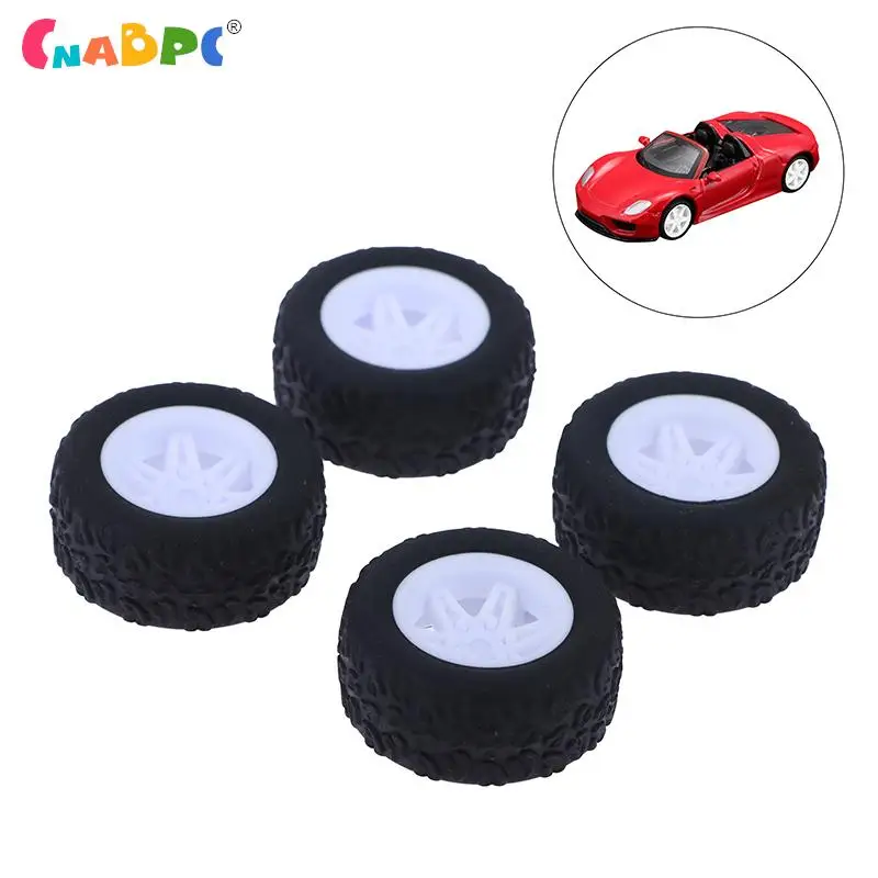 

4Pcs Rubber Tire Car Wheels Aperture 2mm Tire Skin Wheel 30MM DIY Racing Toys Car Model Modified Parts