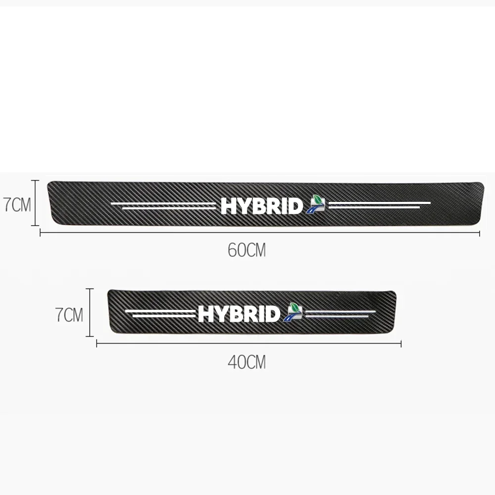 Autoaufkleber, Türschwellenstreifen, Pedale, Schutzstreifen aus Kohlefaser für HYBRID Toyota RAV 4 Prado Camry Corolla Yaris – Detail 3
