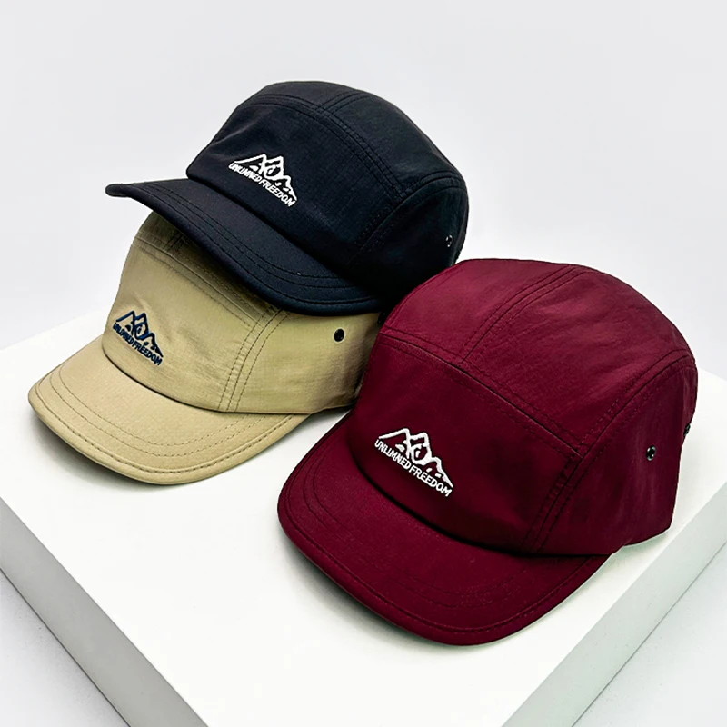 

New Unisex Quick Drying Letter Embroidery Baseball Hats Breathable Short Eaves Sunshade Peaked Caps Versatile Fashion Japanese