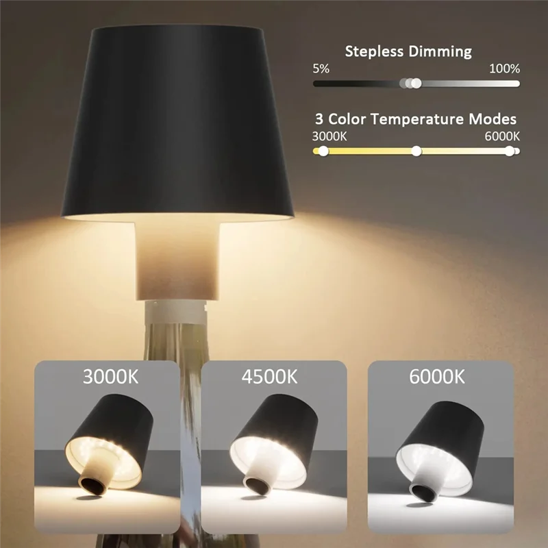 【A56X】LED Bar Head Table Lamp Atmosphere Night Light Removable And Portable Charging, White,16 Color