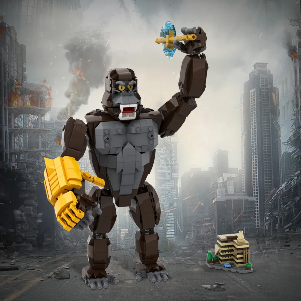 

MOC Kingkongs Orangutan Model Building Blocks Monster Movie Kiko Battle Action Figure Animal Mecha Assembled Bricks Toy Gift