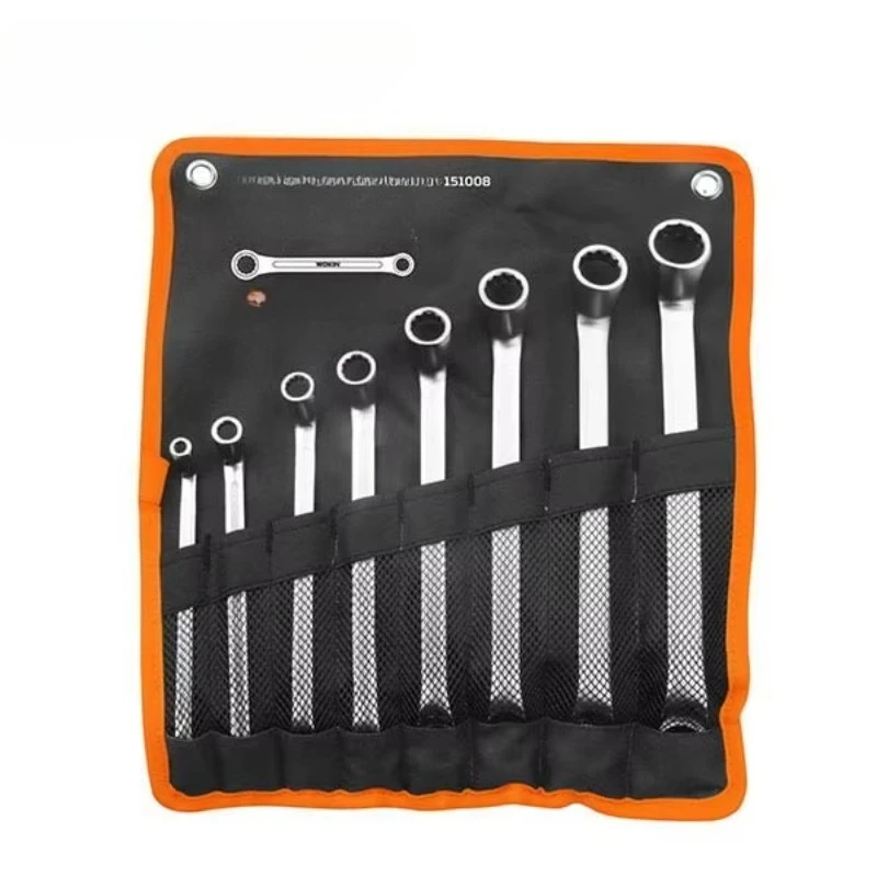 151008 Industrial 8pcs Combine Double Ring Spanners Set