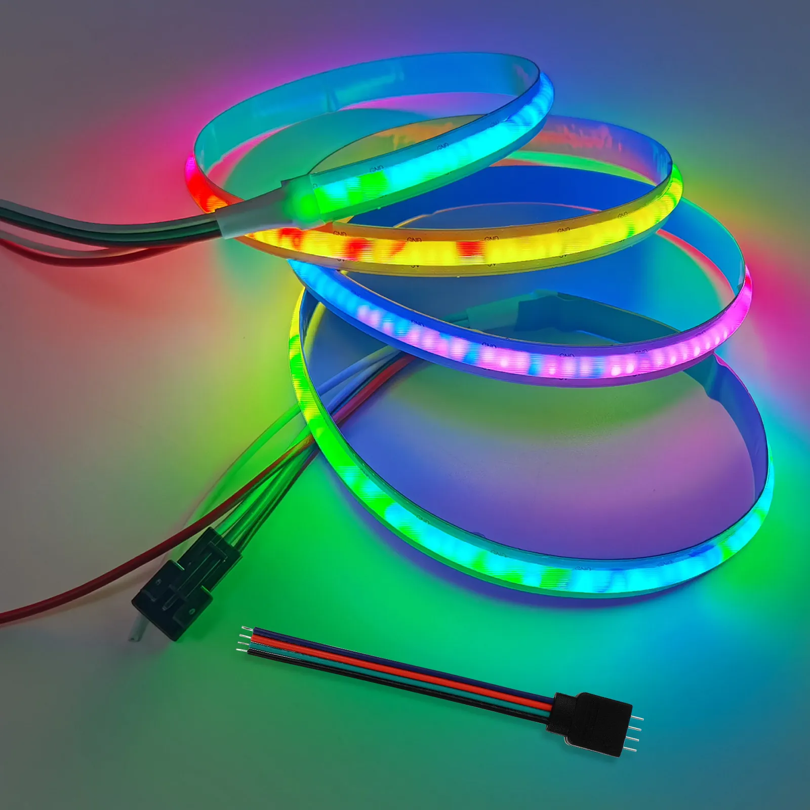 

40 шт. 4-контактные беспроводные соединители для светодиодных лент RGB, без пайки, Plug and Play, разъемы «мама-папа» для светодиодных лент, простые в использовании