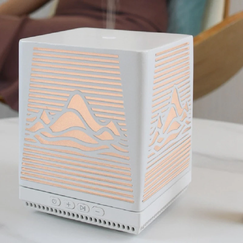 アロマテラピー用の超音波香りマシン,サンドペイント,家庭用,ホワイトノイズ,スピーカー,小型デスクトップ,加湿器,ディフューザー,プラグ,耐久性