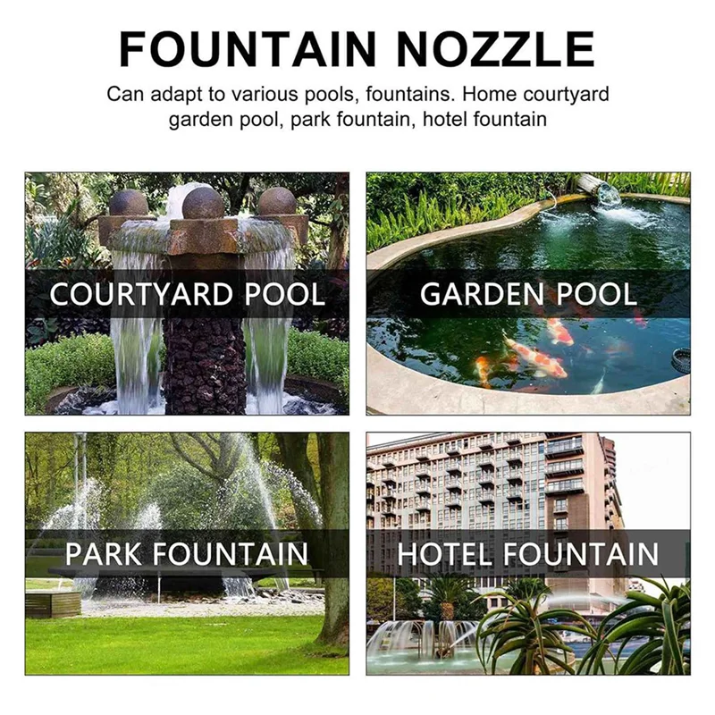 

A98E-24Pcs 1/8Inch Brass Gushing Sprays Water Fountain Nozzles Universal Water Curtain Nozzle Landscape Fountain Decoration
