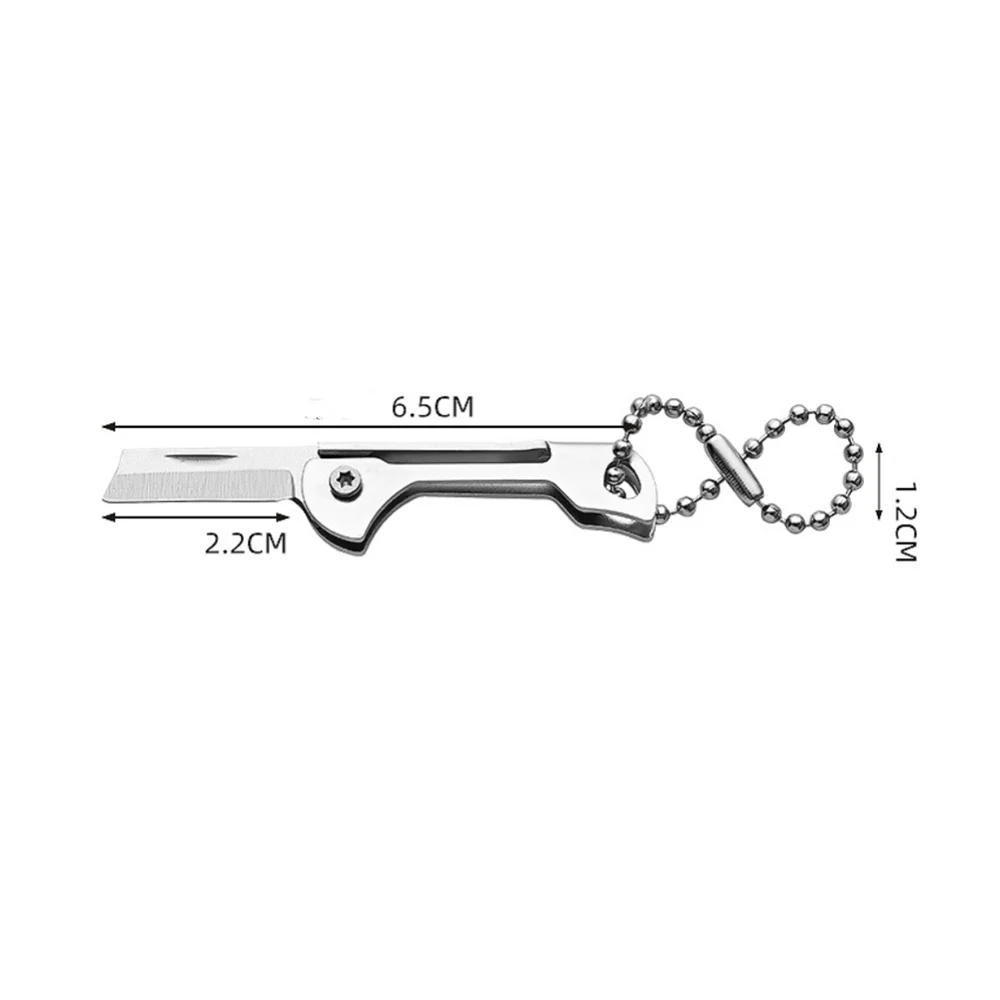 سكين جيب صغير قابل للطي المفاتيح الفولاذ المقاوم للصدأ سكين جيب قلادة المحمولة في الهواء الطلق التخييم سكين الدفاع عن النفس أدوات هدية #6