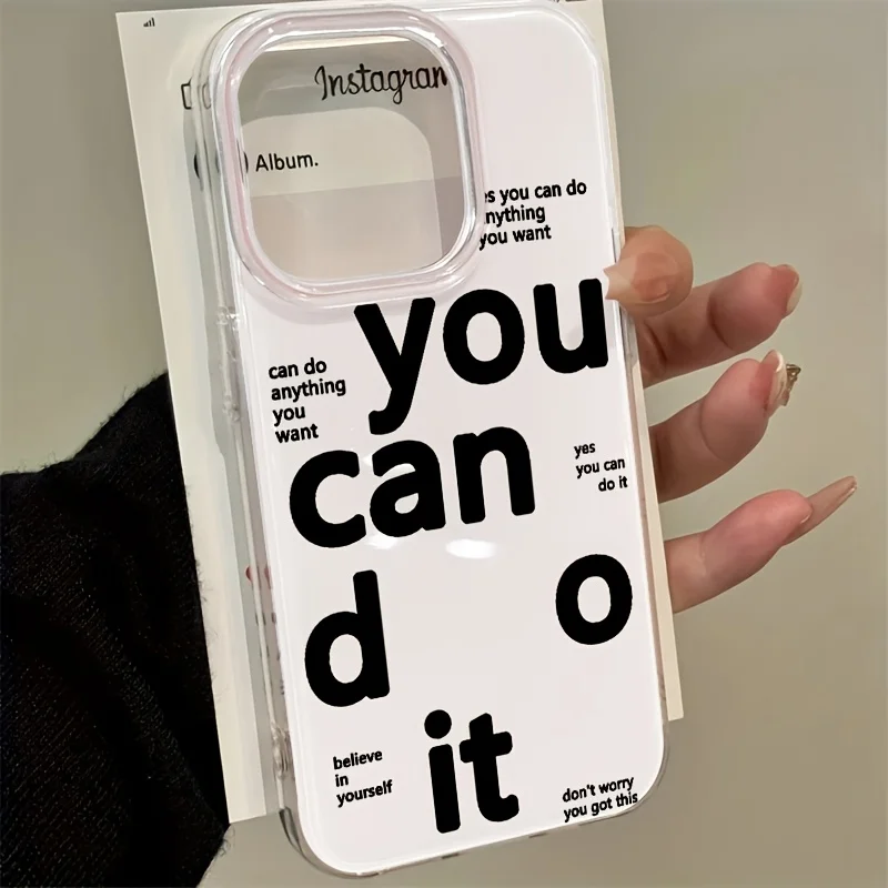 Phone Case For Samsung Galaxy S24 S25 Plus S23 S26 Ultra A57 A56 A55 A37 A36 A17 A27 Transparent You Can Do It BE STRONG Cover