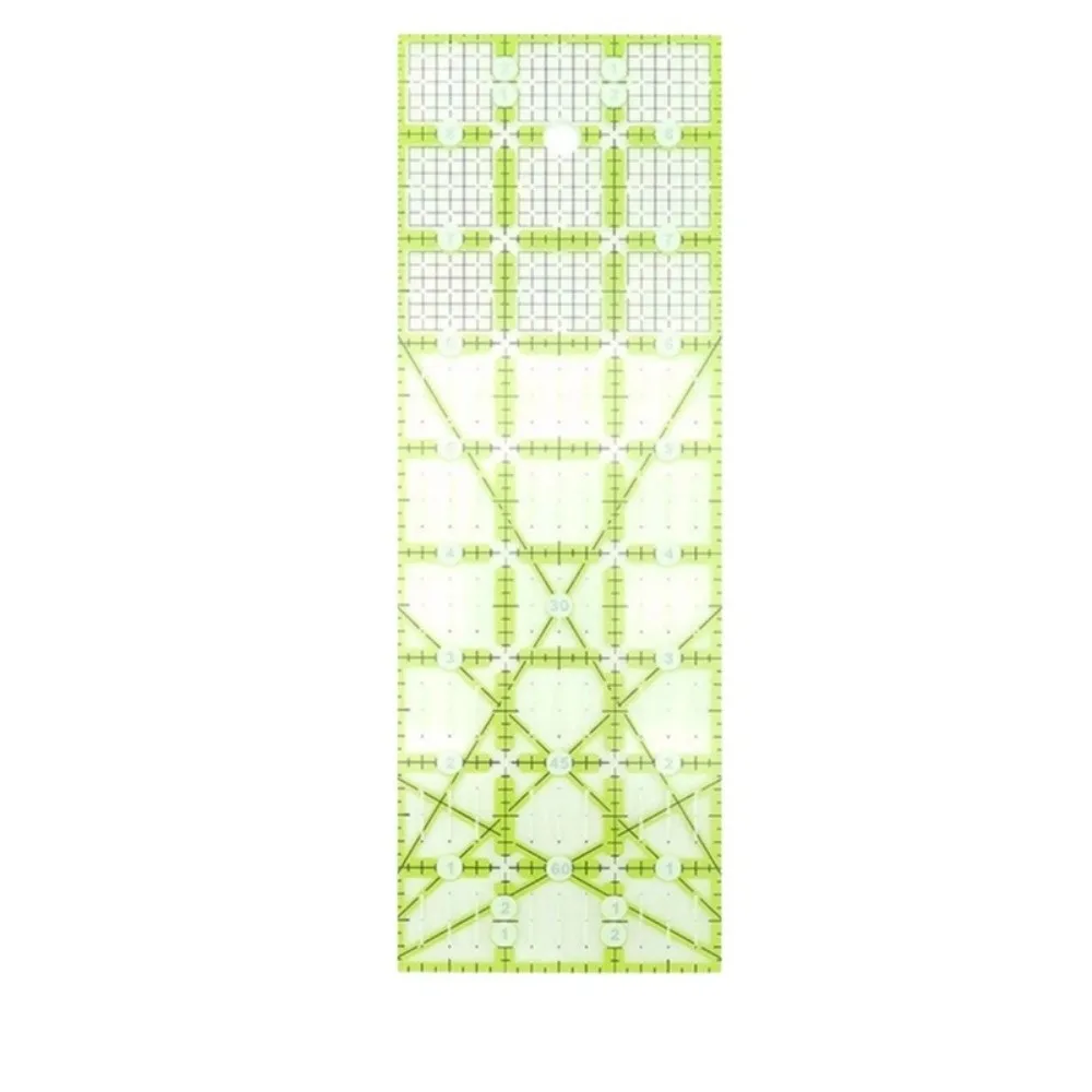 New Acrylic Quilting Ruler Transparent Angle Lines Patchwork Ruler Grid Markings Fabric Cutting Ruler Measurement Guide