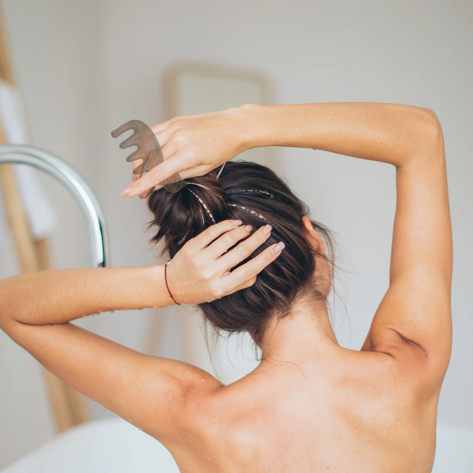 

1 шт., массажная расческа для головы из сандалового дерева, удобный эргономичный массажер для головы для дома, облегчение боли, инструмент для стимуляции кровообращения