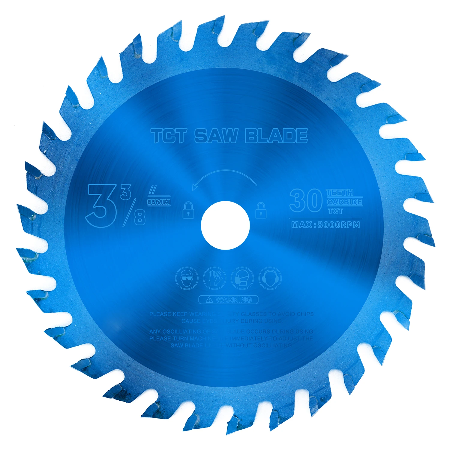 XCAN 1pc 85x10/15mm 24/30/36 Teeth TCT Wood Circular Saw Blade Nano Blue Coating Cutting Disc Carbide Tipped Saw Blade