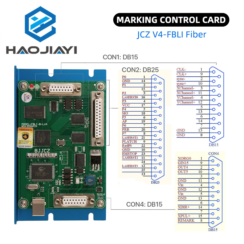 BJJCZ Laser Controller Card JCZ Control Board LMCV4-FIBER-M FBLI-B-LV4 Ezcad for Fiber Marking Machine IPG Raycus MAX