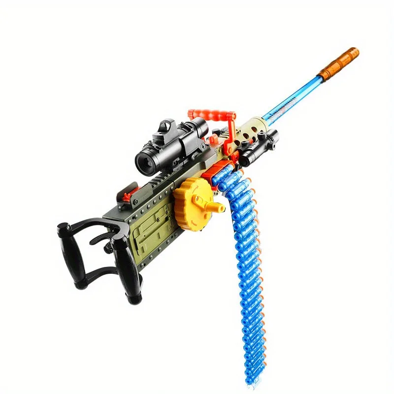 M2 Heavy Machine Gun Toy, Manual/electric Function, Simulation Soft Bullet Gun, Outdoor Shooting Toy