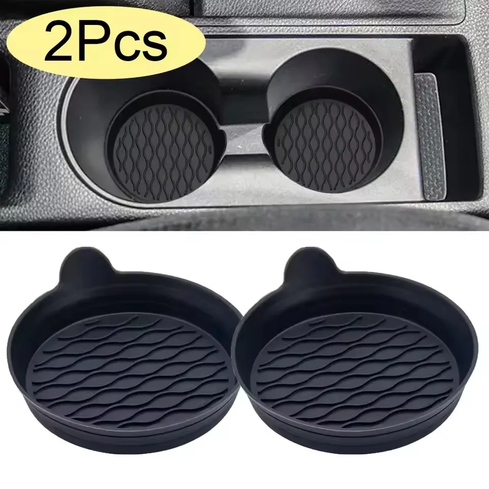 2Pcs Silicone Car Cup Mat Cup Holder Car Car Water Cup Mat Circular Anti slip Creative Car Cup Mat