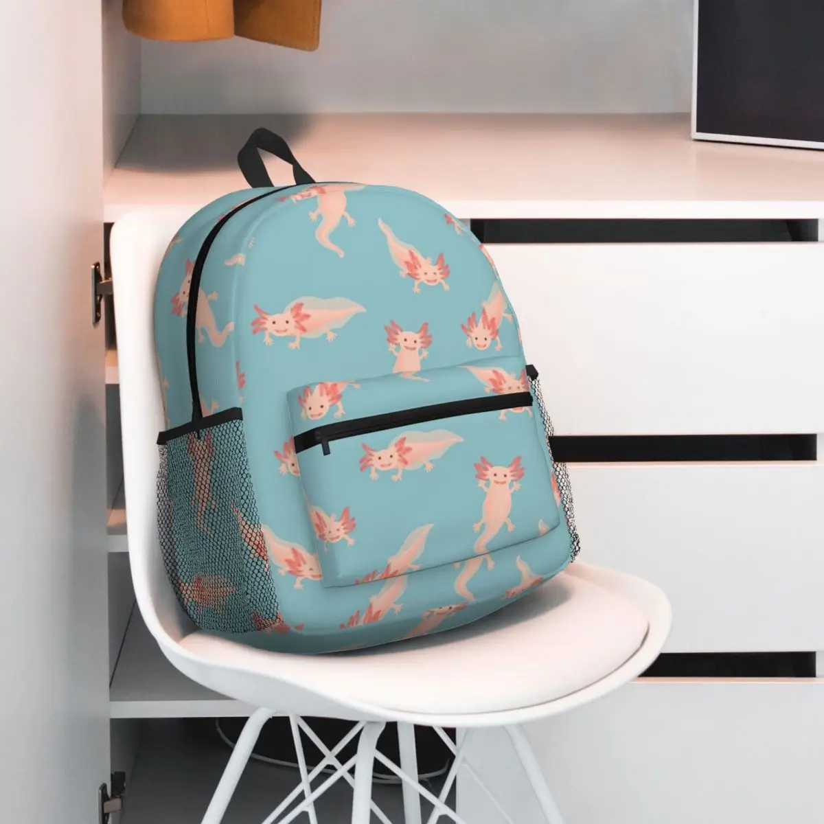 Axolotl Zaino per studenti Borsa da scuola Zaino da viaggio per escursionismo per uomo Donna Borse a tracolla per libri alla moda