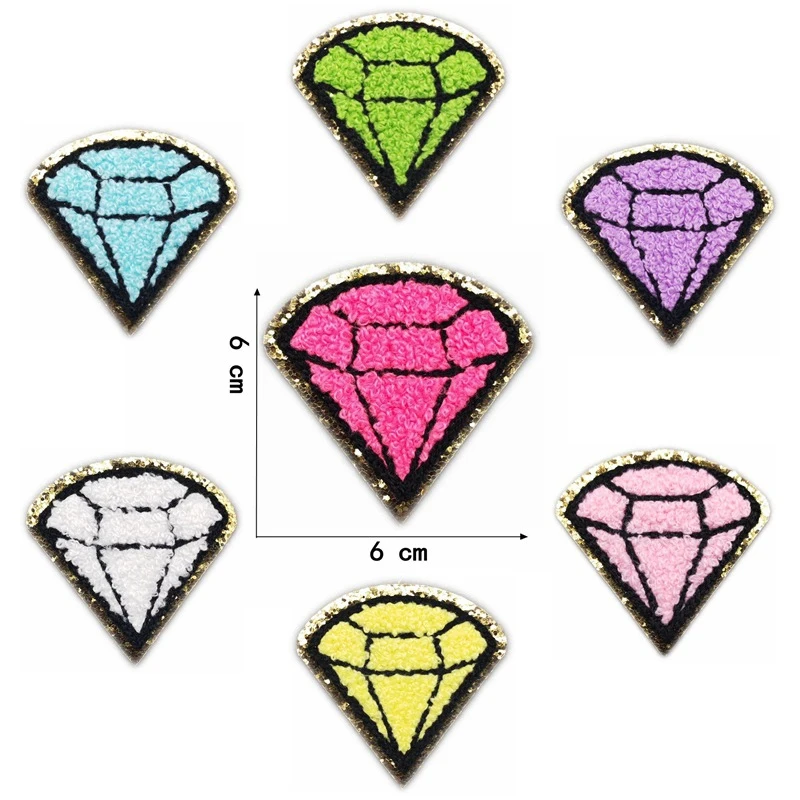 10-teiliges Set, niedliche Pillen-Diamant-Aufnäher, Chenille-Aufnäher zum Aufbügeln, personalisierter Stickerei-Aufnäher, DIY-Kosmetiktasche