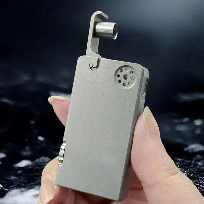 WARARMOR Shield Titanium Alloy One Click Launch Fuel Lighter, Classic Launch Ignition Lighter, Cigarette Accessories, Men's Gift