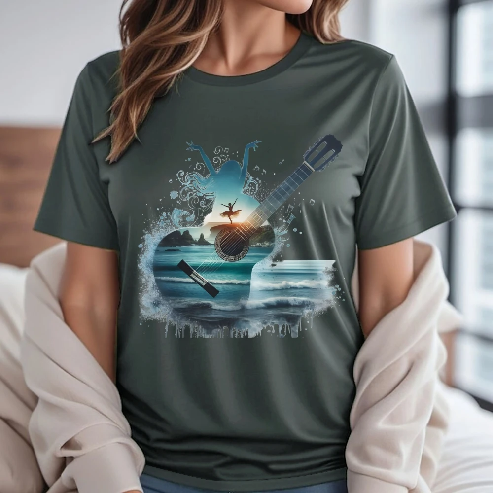 

Summer Casual Short Sleeve T-Shirt - Lightweight Material, Relaxed Silhouette, Beat the Heat at Beaches Picnics, Smooth Texture