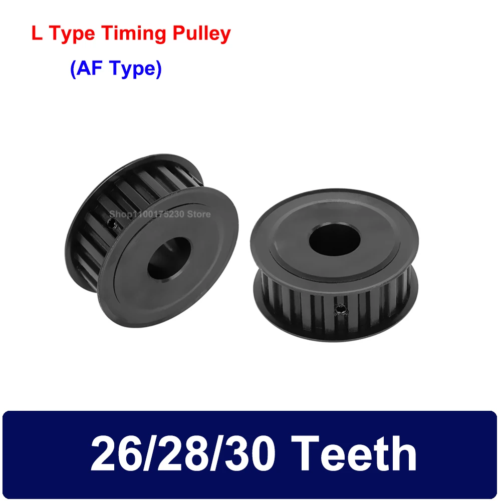 

1PCS 45# Steel 26/28/30 Teeth L Type Timing Pulley Width 21mm 27mm Synchronous Belt Wheel Bore 14mm-28mm