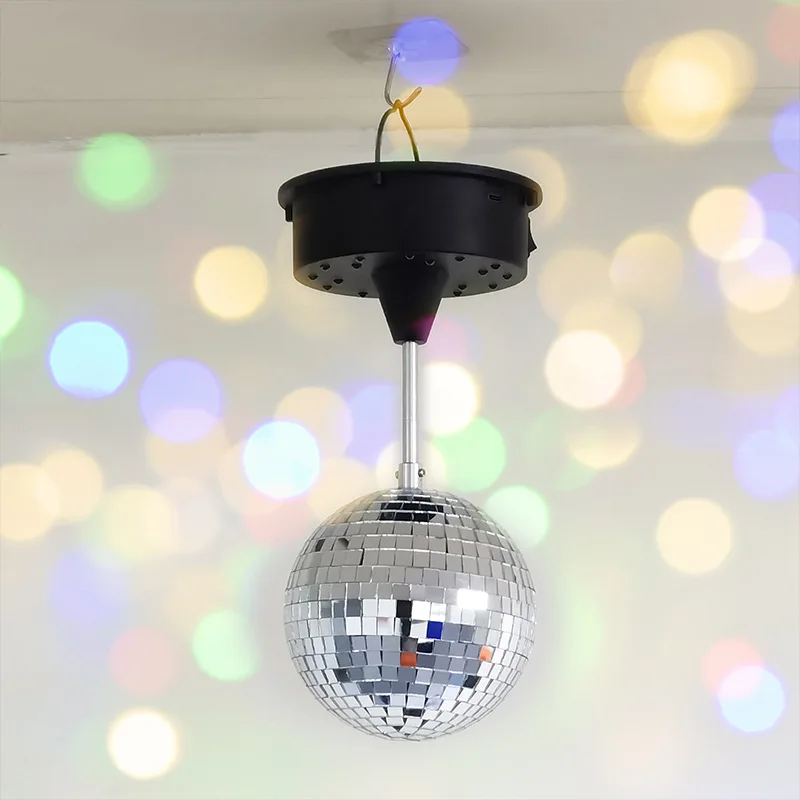 5 Inch Disco Mirror Ball Flexible LED Light Auto-rotate Dancing Family Party Light