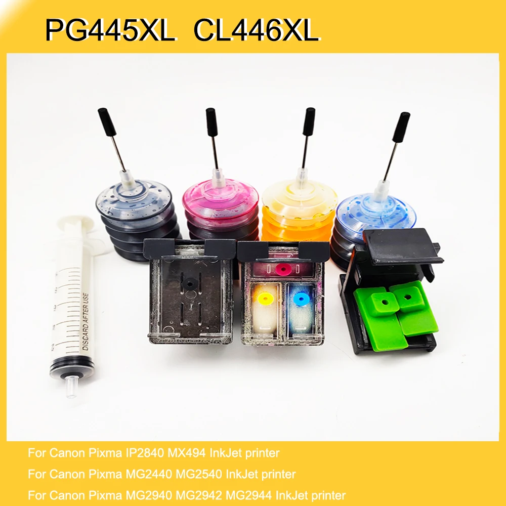 pg445 cl446 Ink Cartridge PG 445 CL 446 Compatible for Canon Pixma MX494 MG2440 MG2540 MG2940 IP2840 MG2545 TS3140 MG3040 TR4540