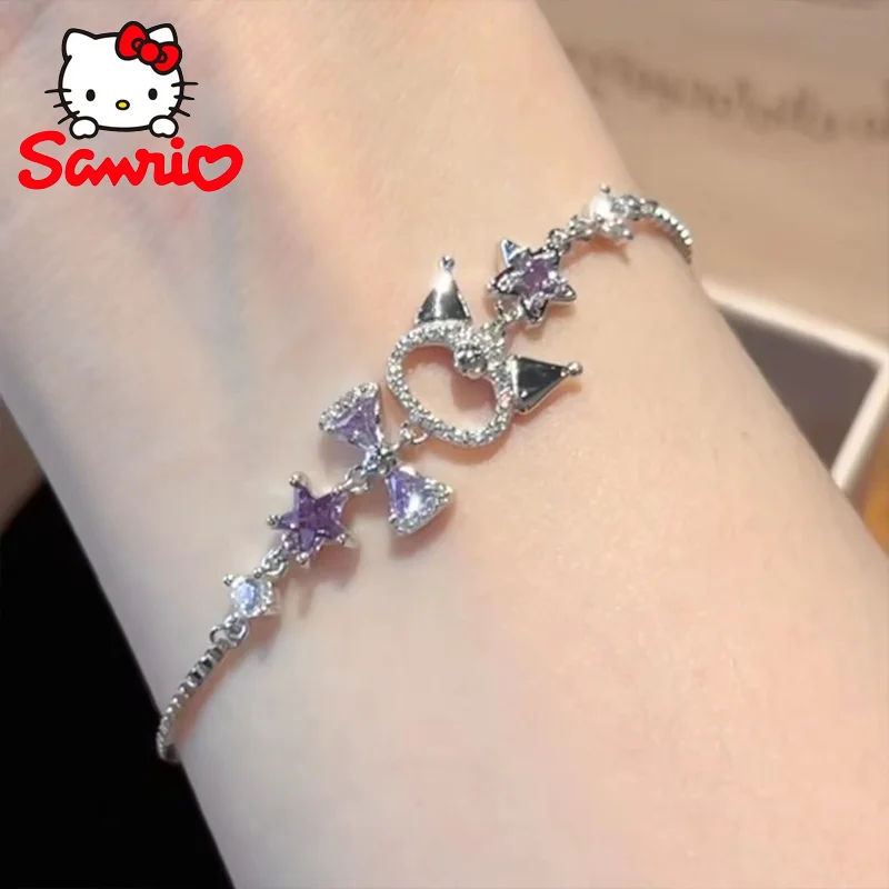 New HelloKitty Bracelet Kawaii Y2k Pink Lucky Girl Braided Sweet Cute Pendant Good Friend Couple Jewelry Birthday Gift