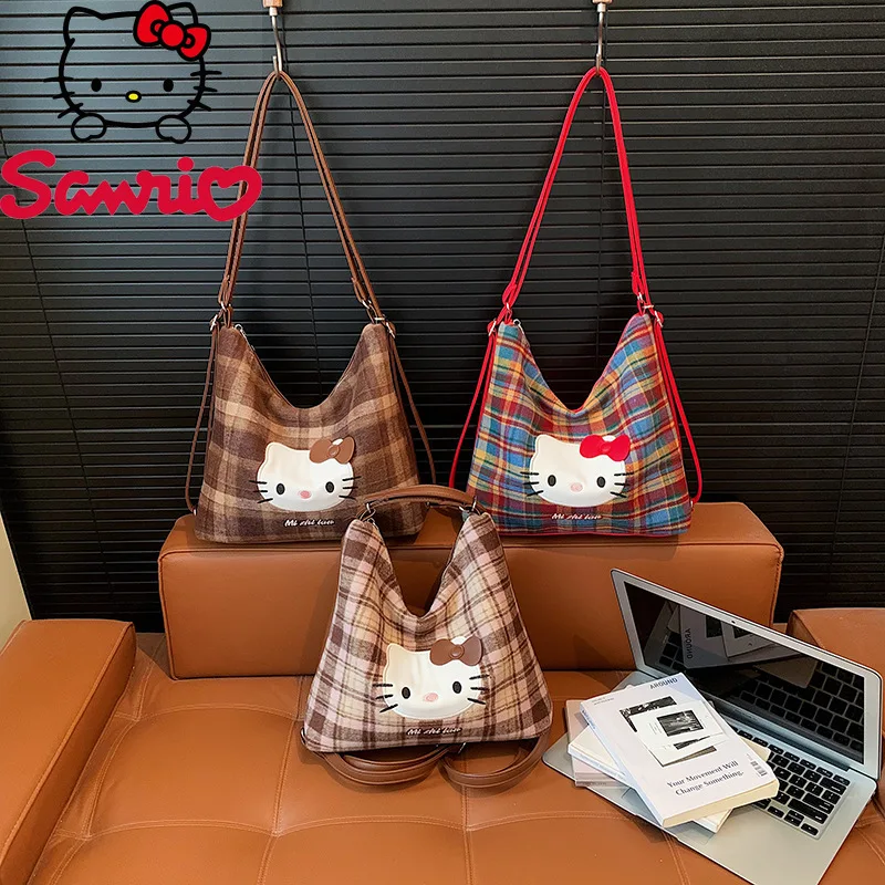 

Hello Kitty 2026 New Women's Shoulder Bag Fashionable High Quality Women's Backpack Retro Versatile Multifunctional Storage Bag
