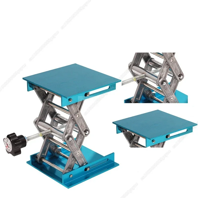 Lift Table 4'x4' Lab Plate Jack Scissor Stand Platform Router Workbench Table Woodworking Lift Laboratory Carpentry Tools