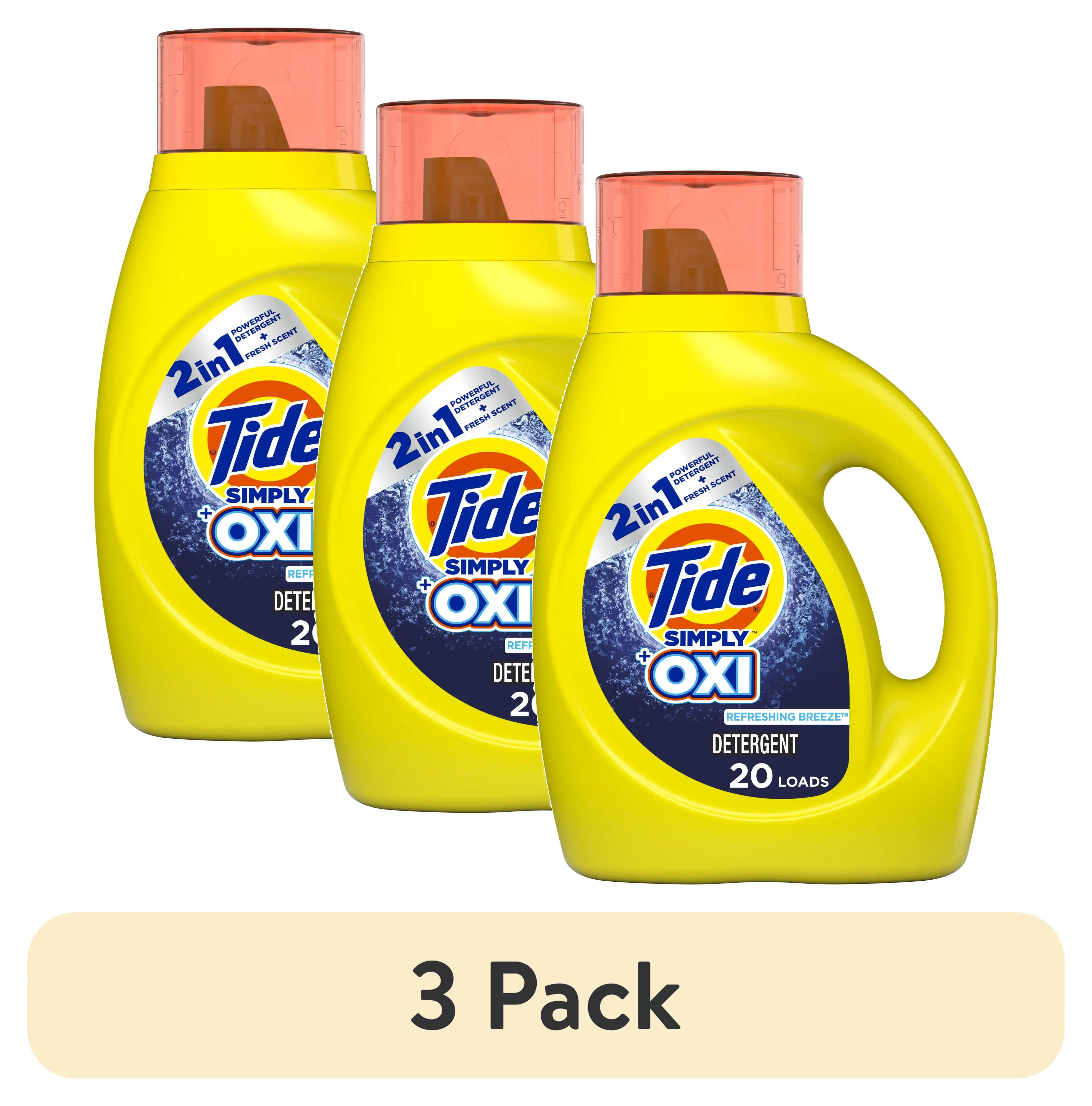 

(3 Pack) Simply Oxi Boost + Ultra Stain Release, Refreshing Breeze, 22 Loads, 31 Fl oz