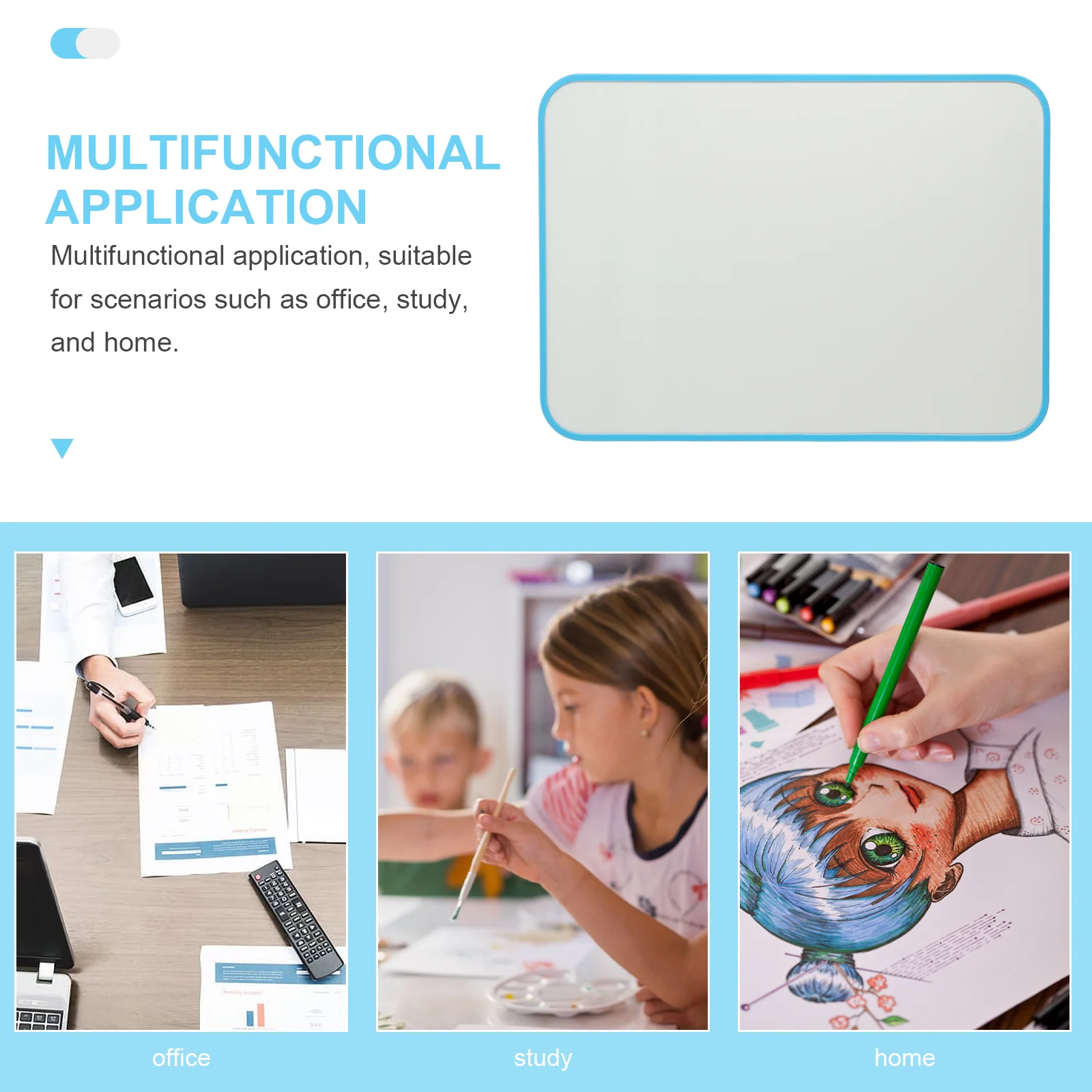 Tabletop Whiteboard Erasable Message Whiteboard for Home Office Classroom