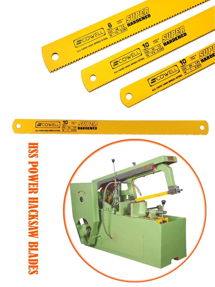 Lame per seghetto HSS completamente dura da 350 mm di lunghezza Lama per sega a nastro in acciaio Acciaio ad alta velocità 10TPI per uso macchinari Strumenti fai da te per taglio del legno