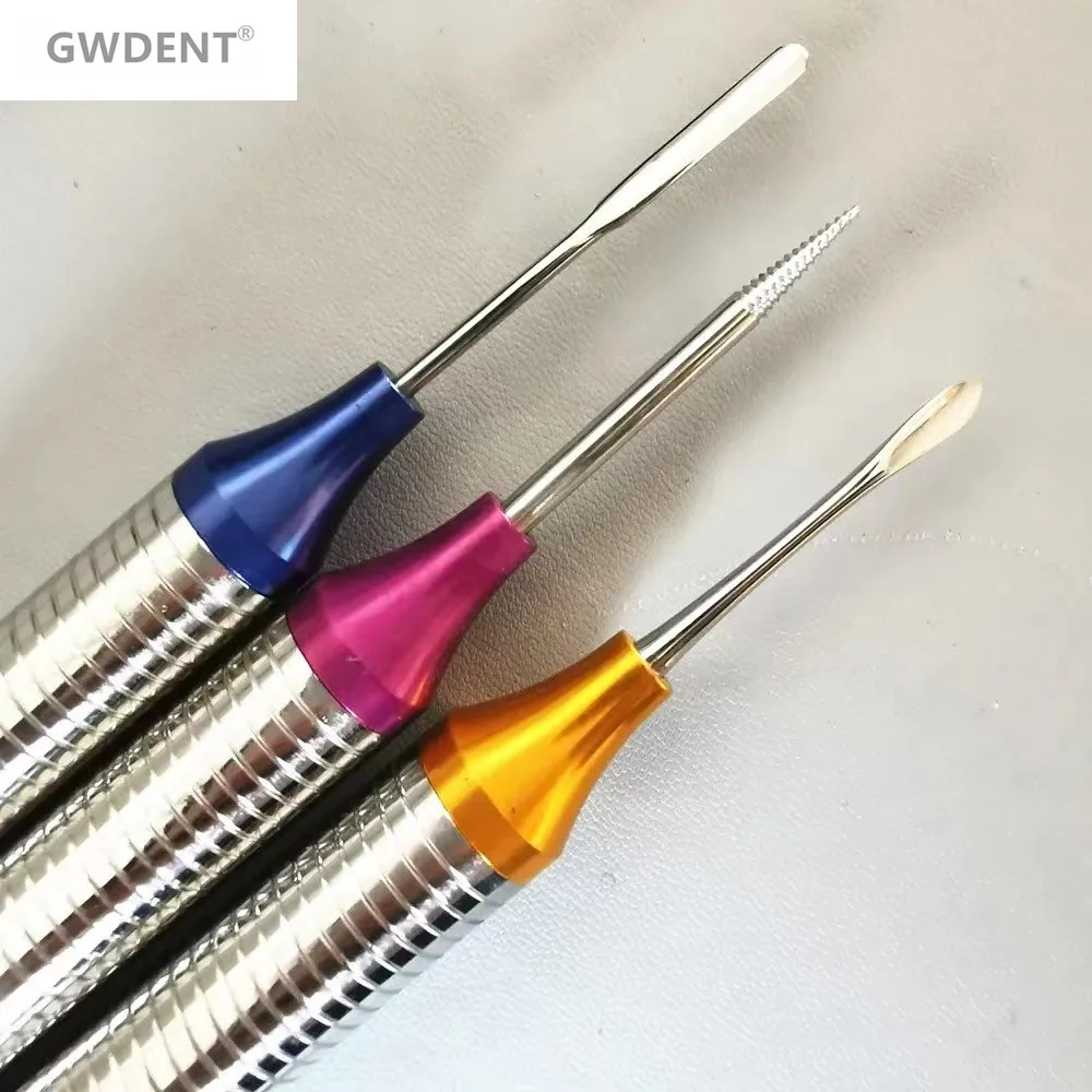 

3Pcs Dental Flex Periotome Power Tooth Extraction Titanium Tip Tooth Extraction Screw Elevator Flexible Periodontal