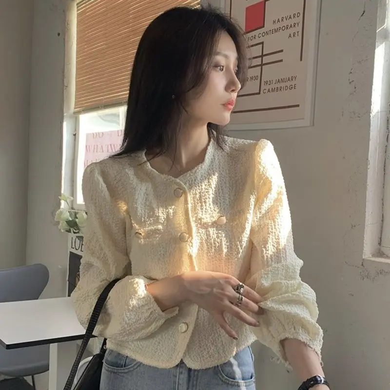 Casual Commuting Sweet Chiffon Shirt for Women\'s New Spring Autumn New French Square Neck Chic Long Sleeve Temperament Shirt Top