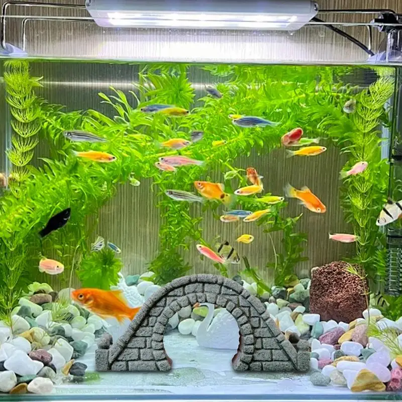 Fish Tank Arch Bridge Decor Aquarium Ornament Garden Decoration Arch Flower Decor Aquarium Arch Bridge Fish Tank Landscape