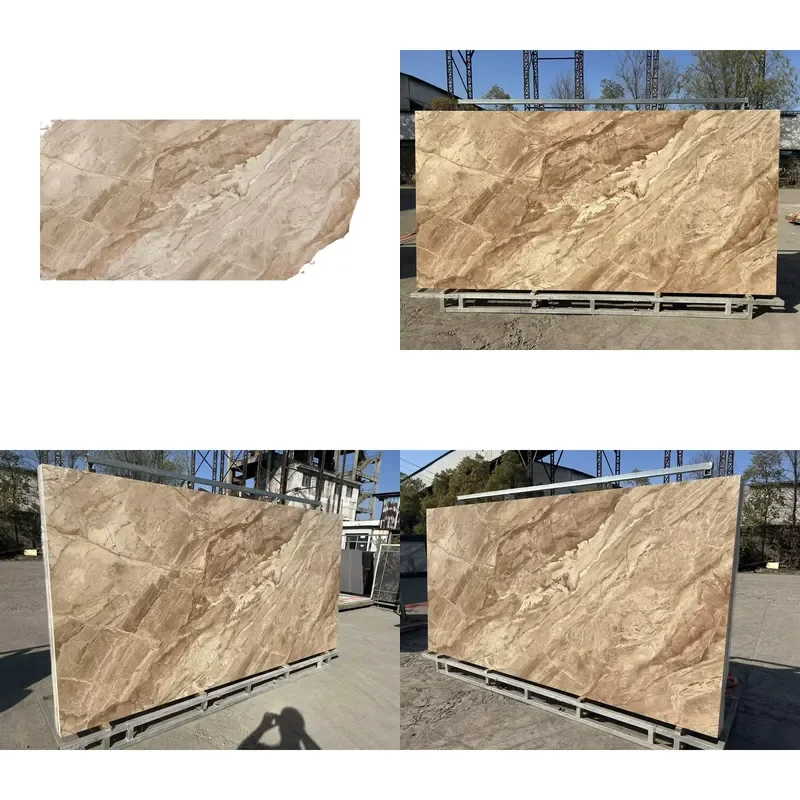 Luxury Andean brown sintered slate large size 3200 * 1600 * 12MM artificial stone