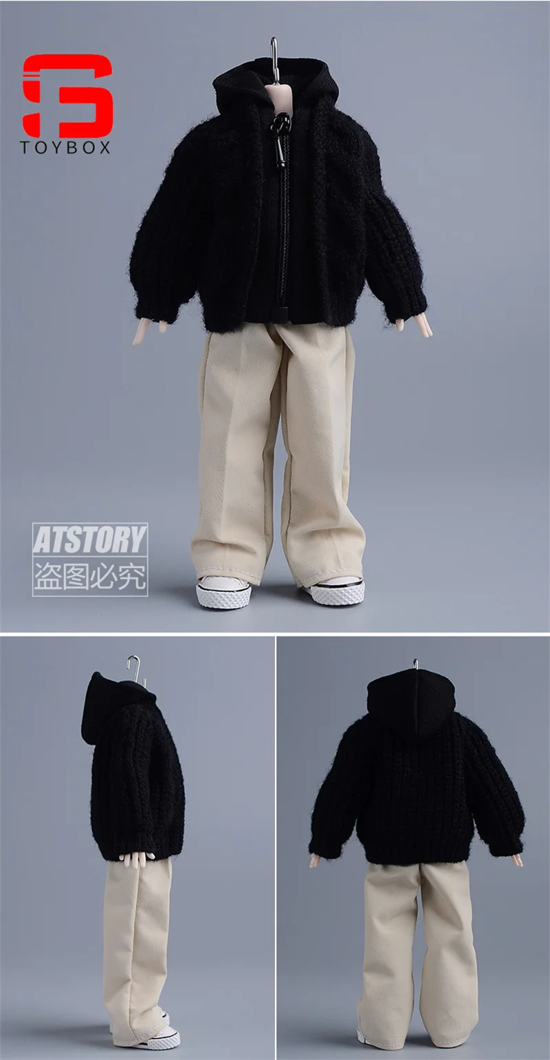 ATStory 1/12 Bilancia Asi 3.0 BJD Maglione Lavorato A Maglia Giacca Con Cappuccio Cappotto Vestiti Modello Misura 6 ''Maschio Soldato Action Figure Corpo Bambole