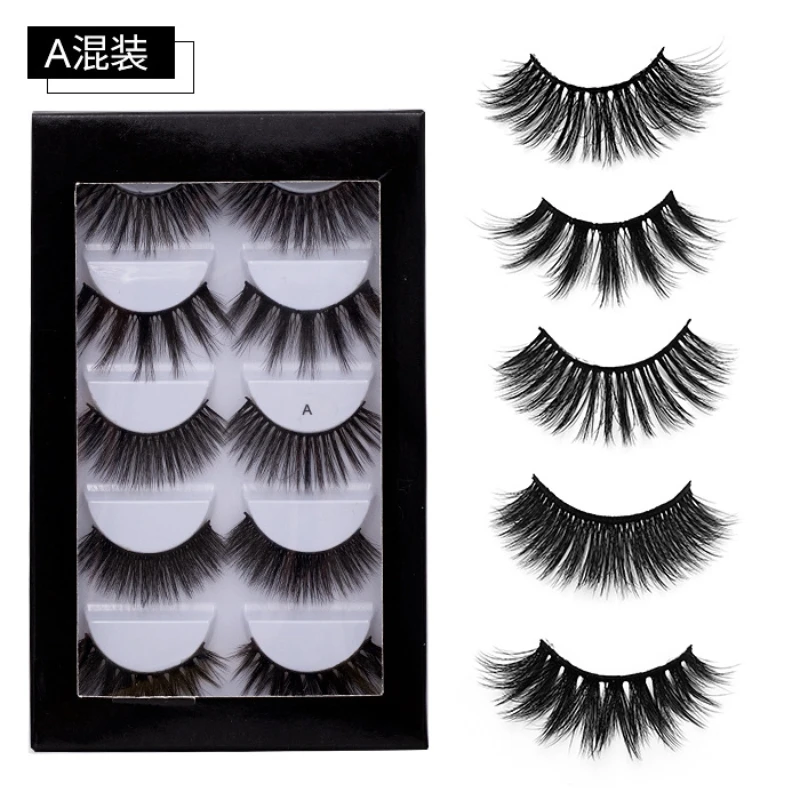 5 Pairs Mink Eyelashes 5D Mink Lashes Fake Eyelashes Natural 5d False Lashes cilios faux mink lashes faux cils