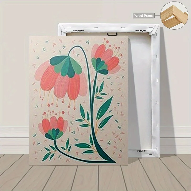 [اختيار شعبي] لوحة مطبوعة، مجموعة ملصقات سوق الزهور العتيقة مكونة من 3 قطع - طباعة فنية جدارية تجريدية ملونة لسوق الزهور، بسيطة