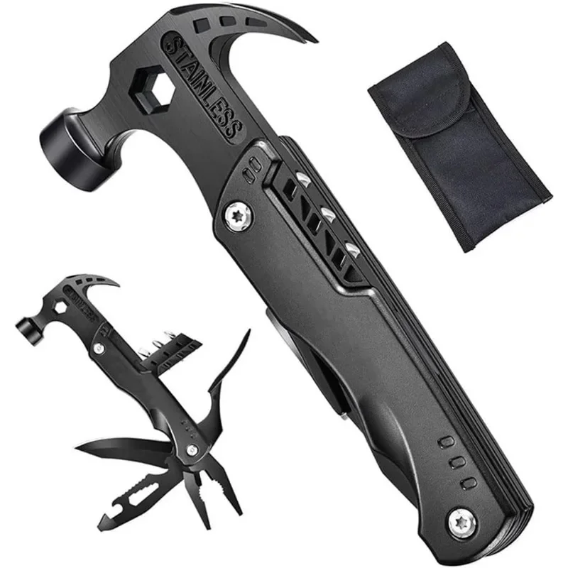 Small Hammer Multi-Tool Hammer Multi-Functional Mini Pliers Camping Gear Survival Tool All in One Survival Tools Multitool