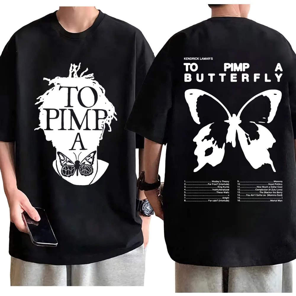 

Rapper Kendrick Lamar Album To Pimp A Butterfly Graphic T Shirts Fashion Hip Hop Vintage T-shirt Unisex Comfort Casual T-shirts