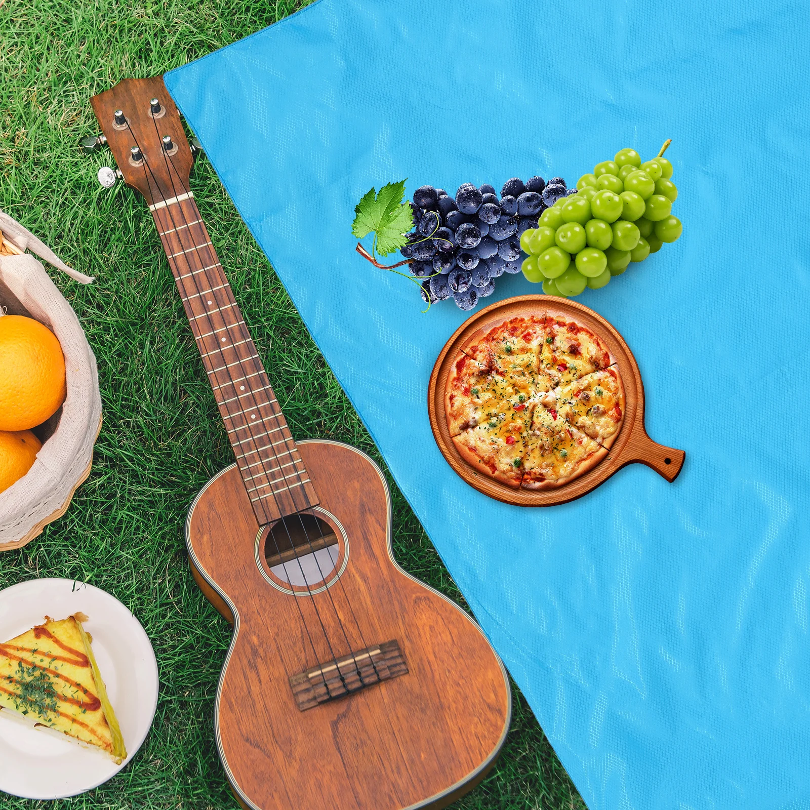 

Toddmomy Pocket Picnic Blanket Beach Mat Camping Pad Lightweight Nylon Outdoor Seat Mini Cushion Portable