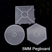 5mm Hama Beads Pegboard Transparent Template Board Pixel Art Puzzle Square tool DIY Figure Material Board Perler Beads