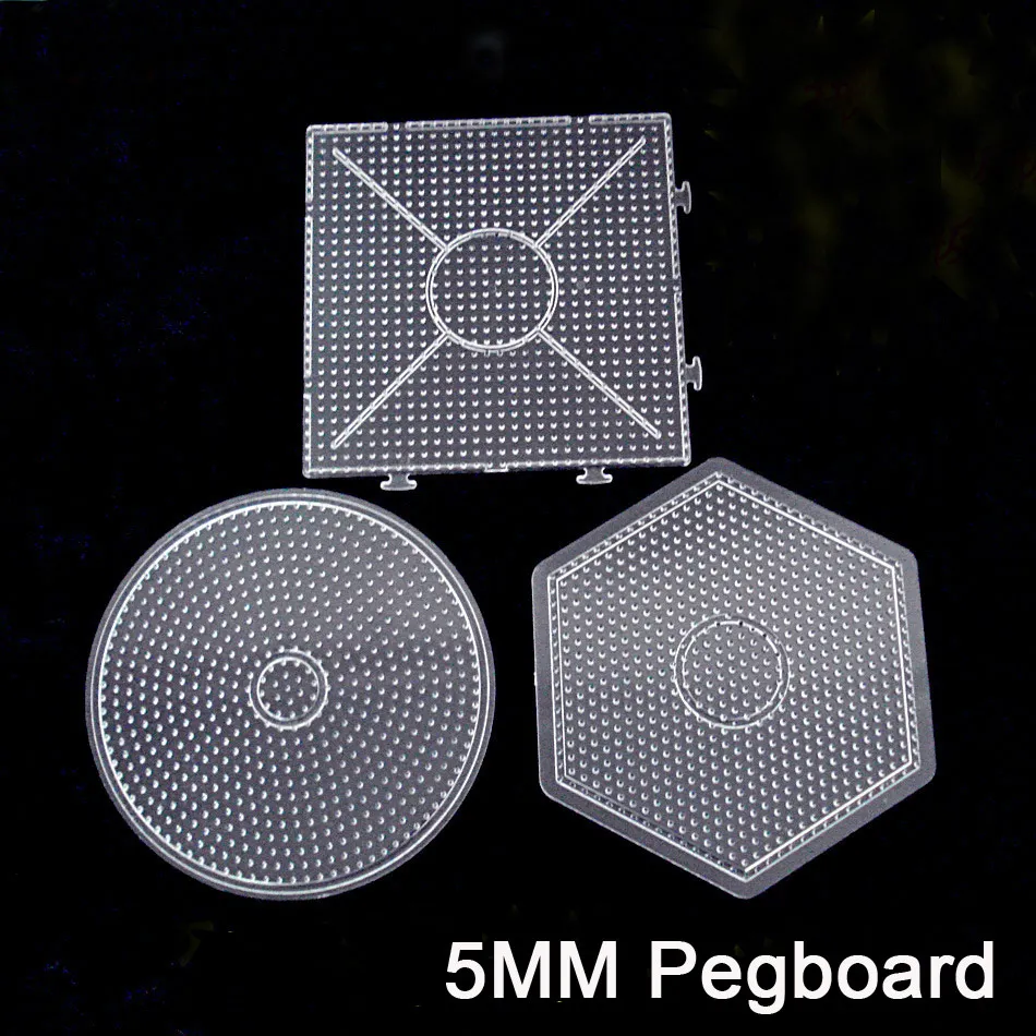 5mm Hama Beads Pegboard Transparent Template Board Pixel Art Puzzle Square tool DIY Figure Material Board Perler Beads