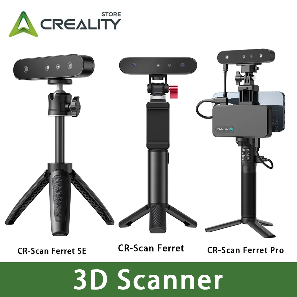 

Ручной 3D-сканер Creality CR-Scan Ferret Pro / CR-Scan Ferret SE / CR-Scan Ferret Беспроводное сканирование Портативные уличные сканеры