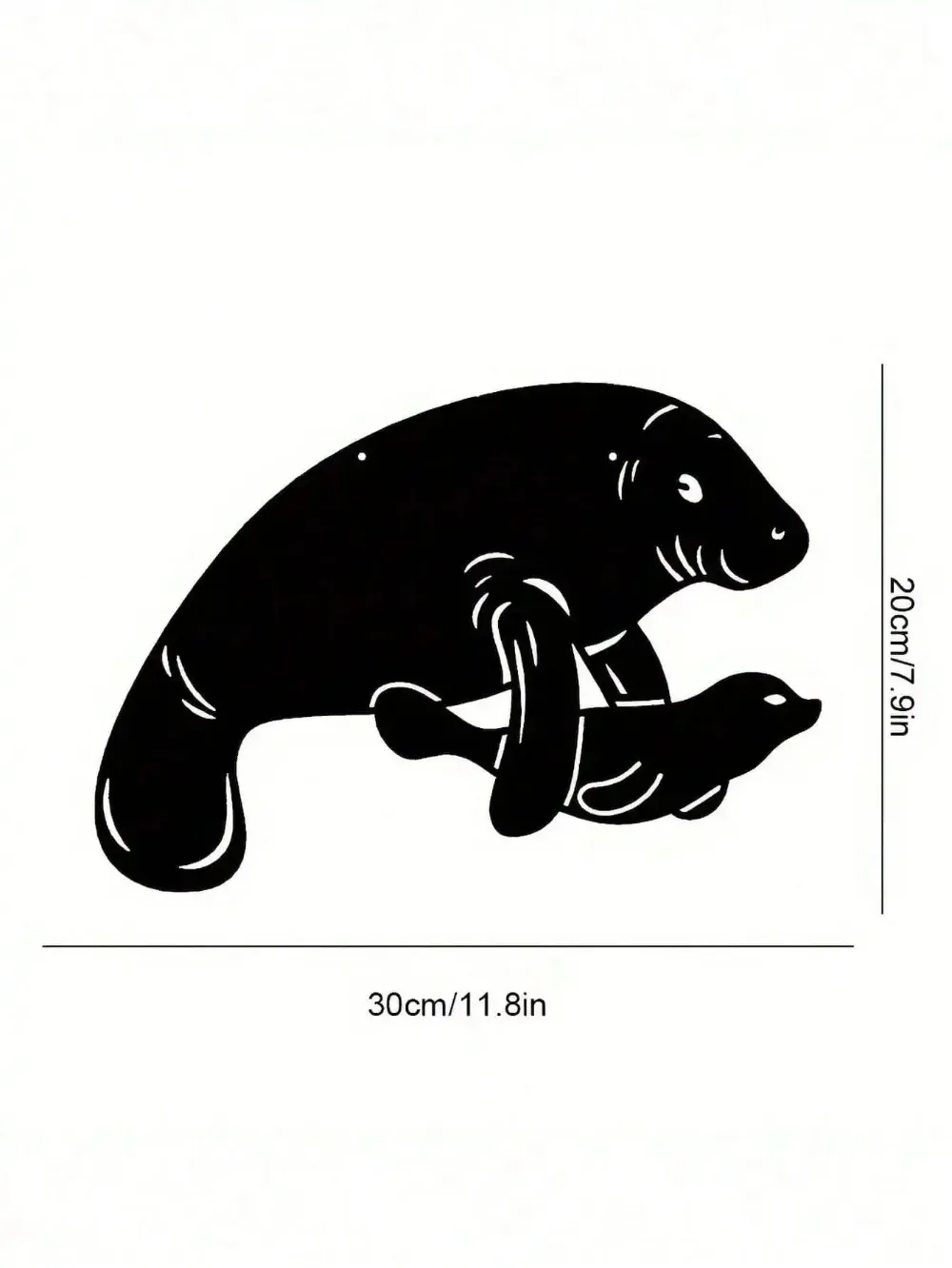 CIFBUY Mother Seal & Pup Metal Wall Art, Animal Decor & Holiday Gift