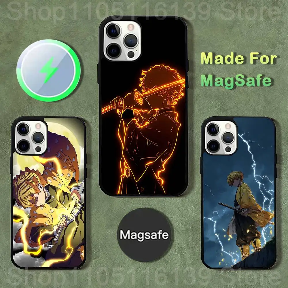 

Anime Z-Zenitsu A-Agatsuma Phone Case For iPhone 17,16,15,14,13,12,11,Pro,Max,Plus,Mini,SE4,E Magnetic Magsafe Wireless Charging