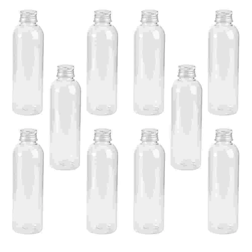 10 Pcs Aluminum Cap PET Bottle Small Cream Plastic Portable Travel Empty Bottles Leak Proof Compact Cosmetics Holder Shampoo