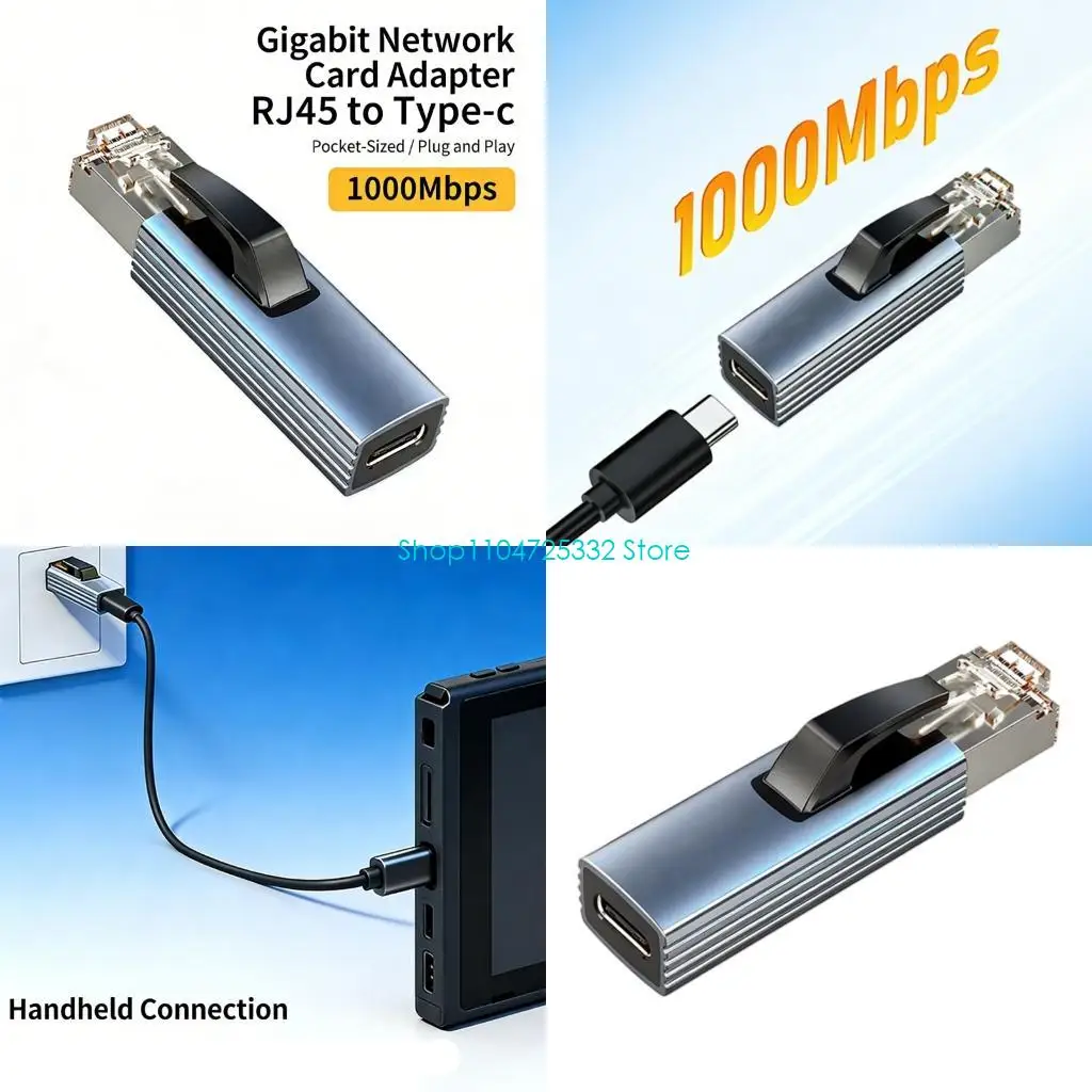 

P5EA Тип C Адаптеры Ethernet RJ45 с гигабитной скоростью для офисного дома и игрового использования