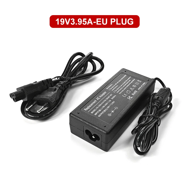 Adaptador de carregador portátil, fonte de alimentação CA para L700, M801, FA105, FM35X, U305, P205, 5.5x2.5mm, DC 19V, 3.95A, 75W